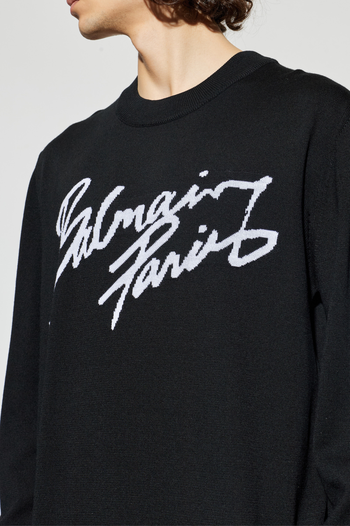 Balmain Wool sweater with logo | Men's | Vitkac